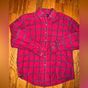 Lands End Plaid Shirt Size 10